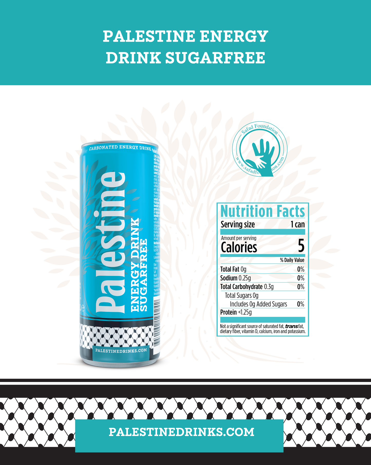 Palestine Energy Drink - Sugar Free